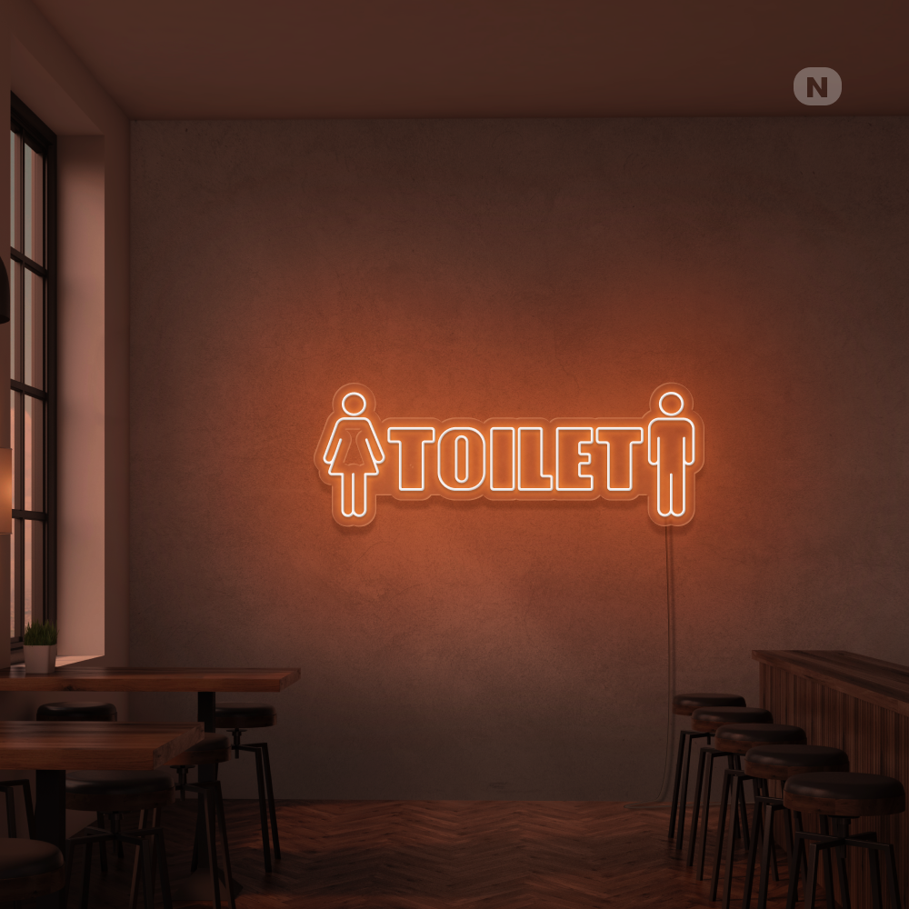 Neon Schild Toilet