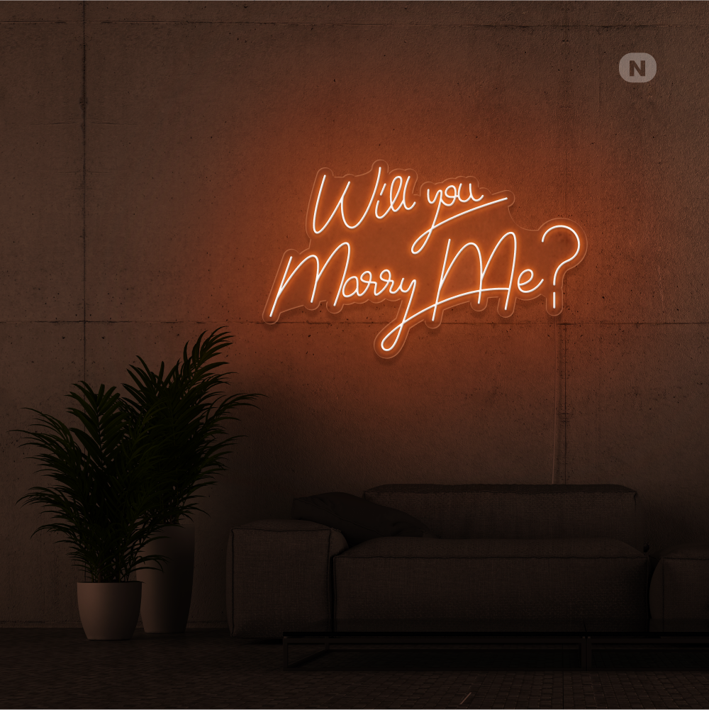 Neon Schild Will You Marry Me