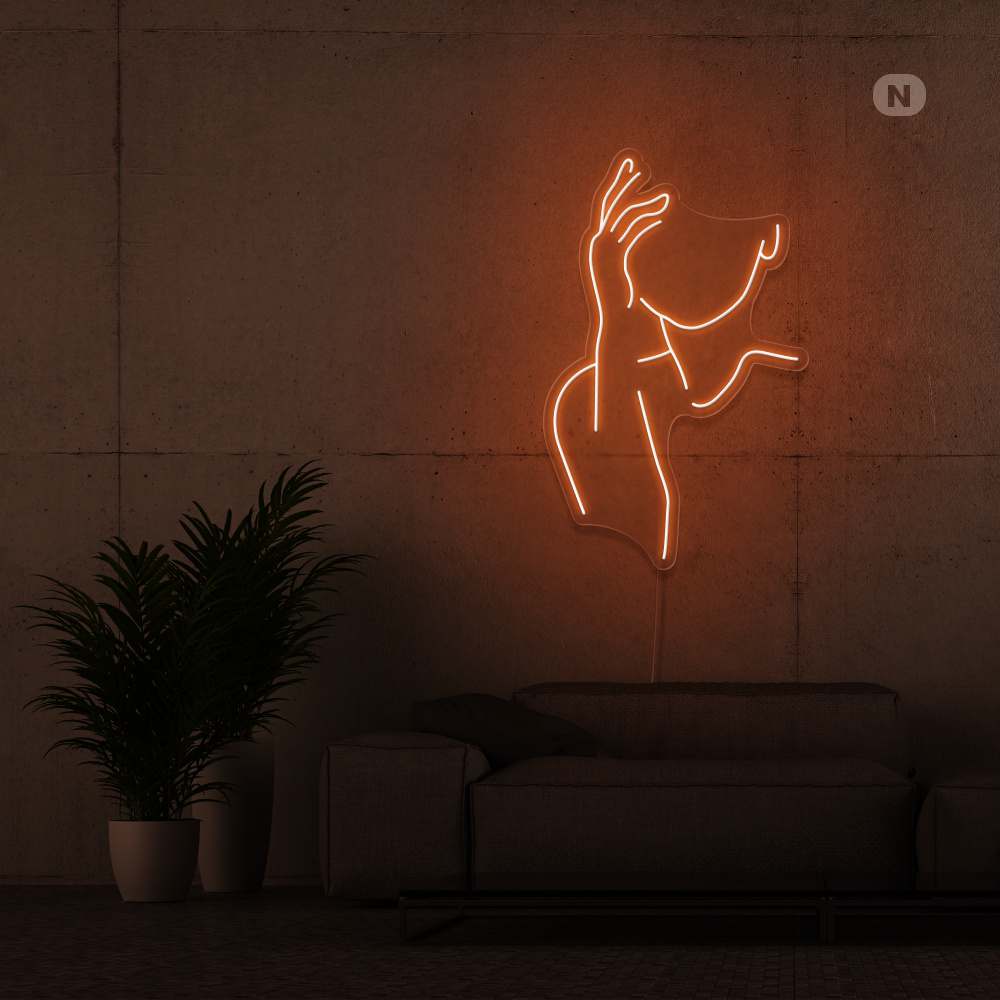 Neon Schild Verführerisches Gesicht