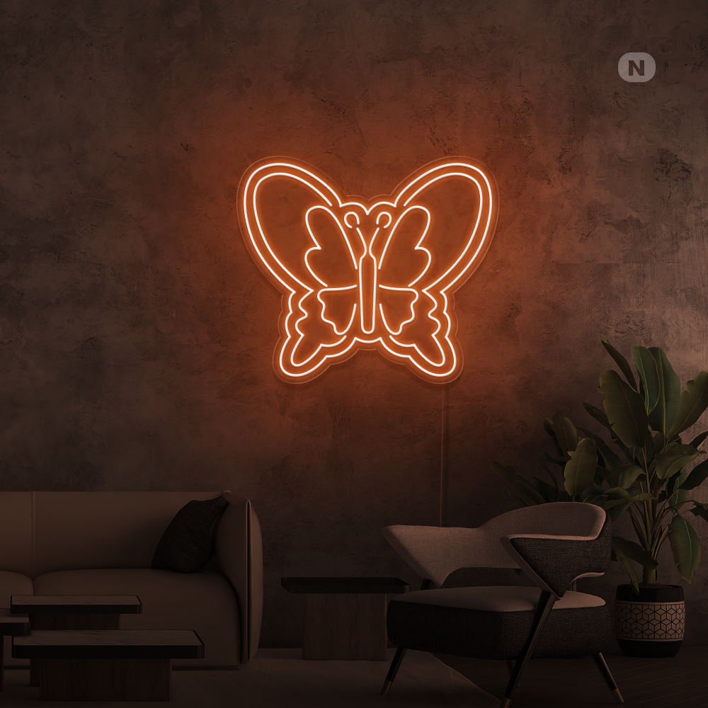 Neon Schild Schmetterling