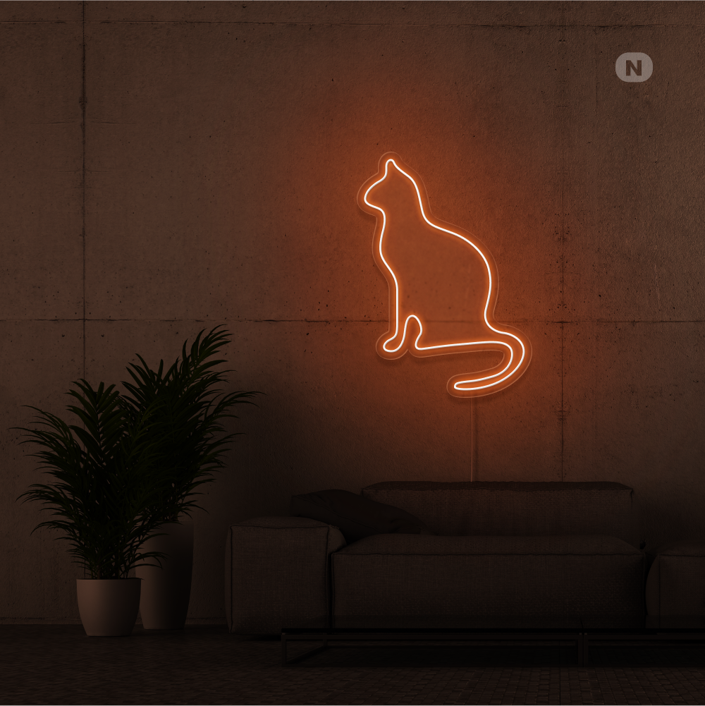 Neon Schild Katze