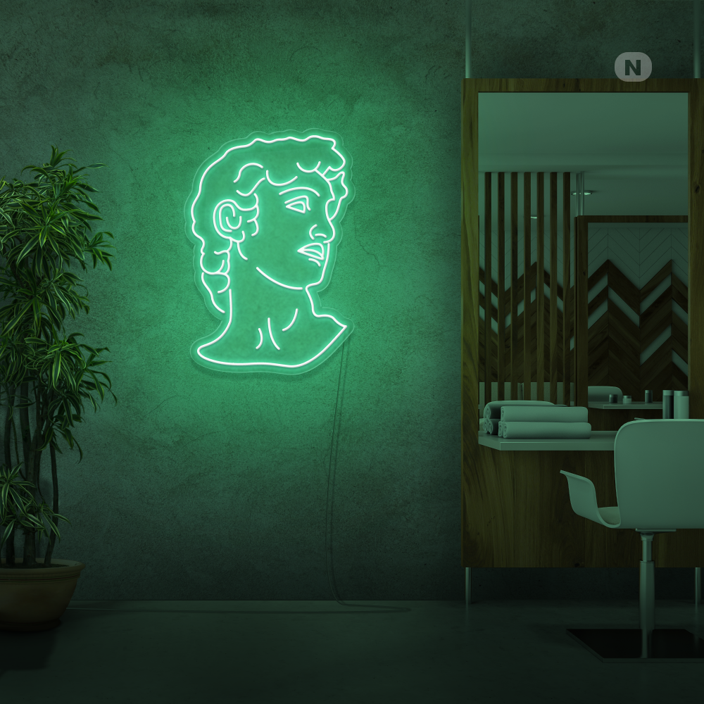 Neon Schild Michelangelos David