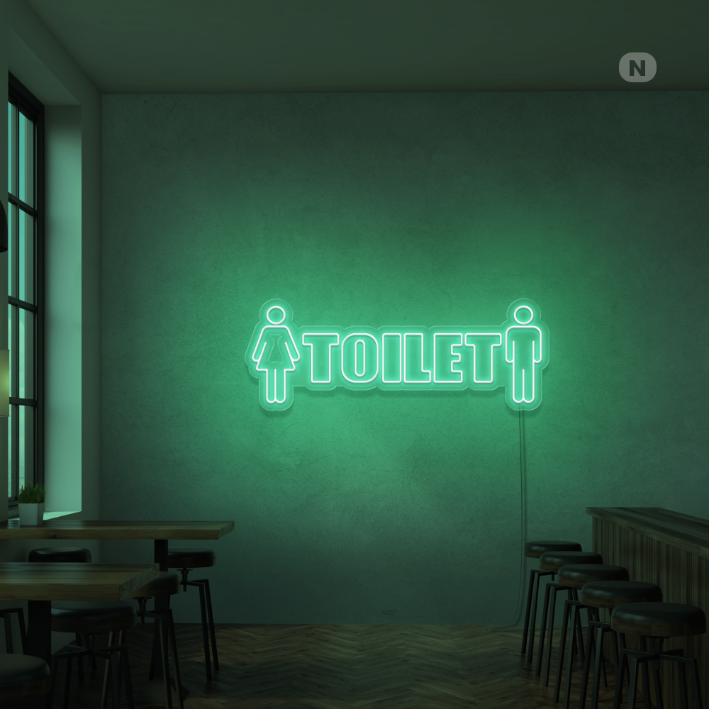 Neon Schild Toilet