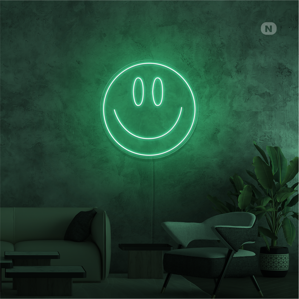 Neon Schild Lächelndes Gesicht