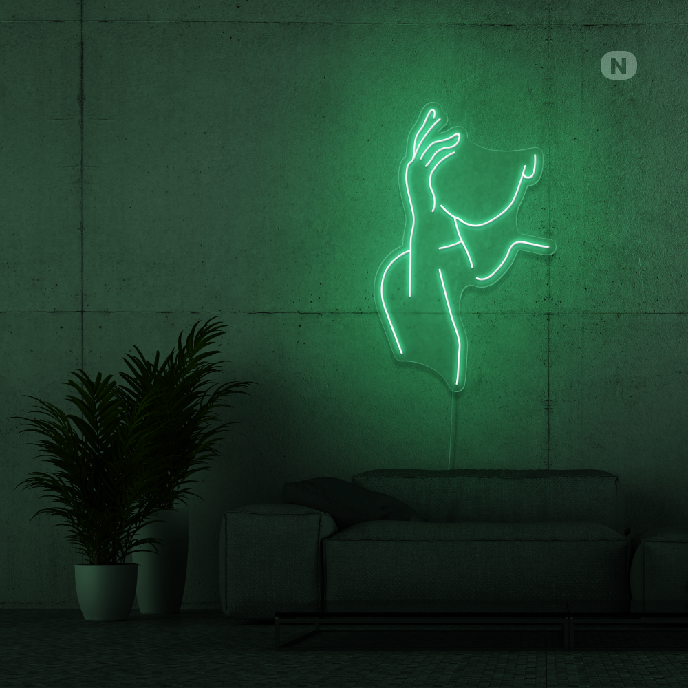 Neon Schild Verführerisches Gesicht