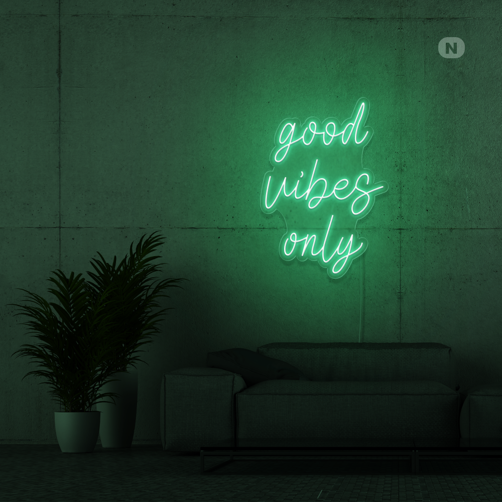 Neon Schild Good Vibes Only