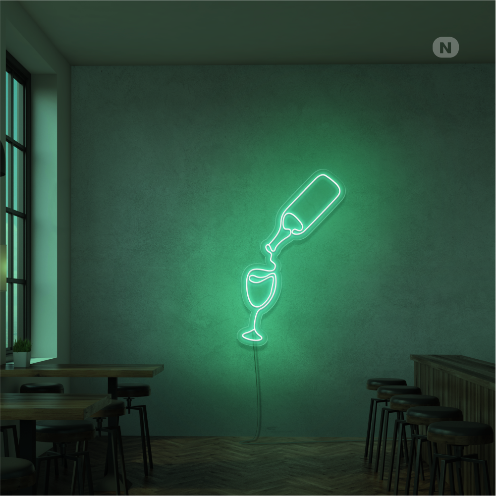 Neon Schild Weinliebhaber