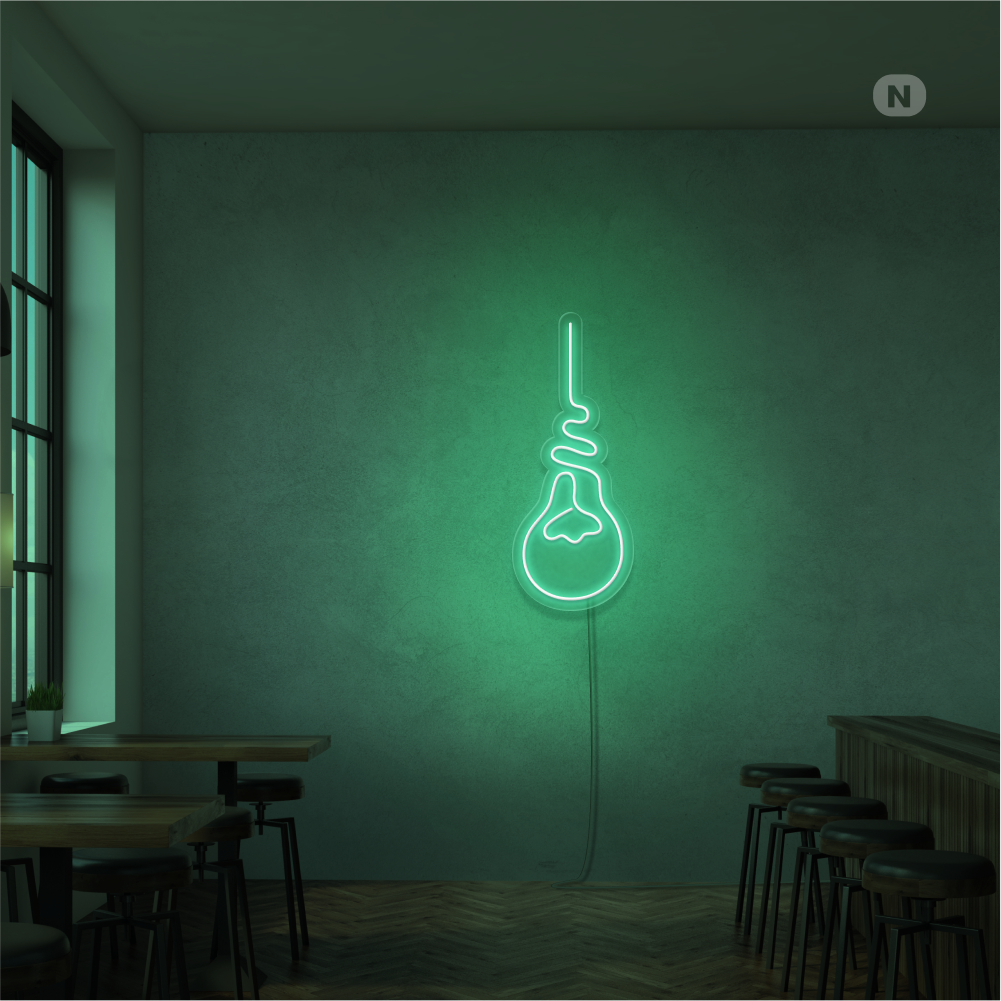 Neon Schild Glühbirne