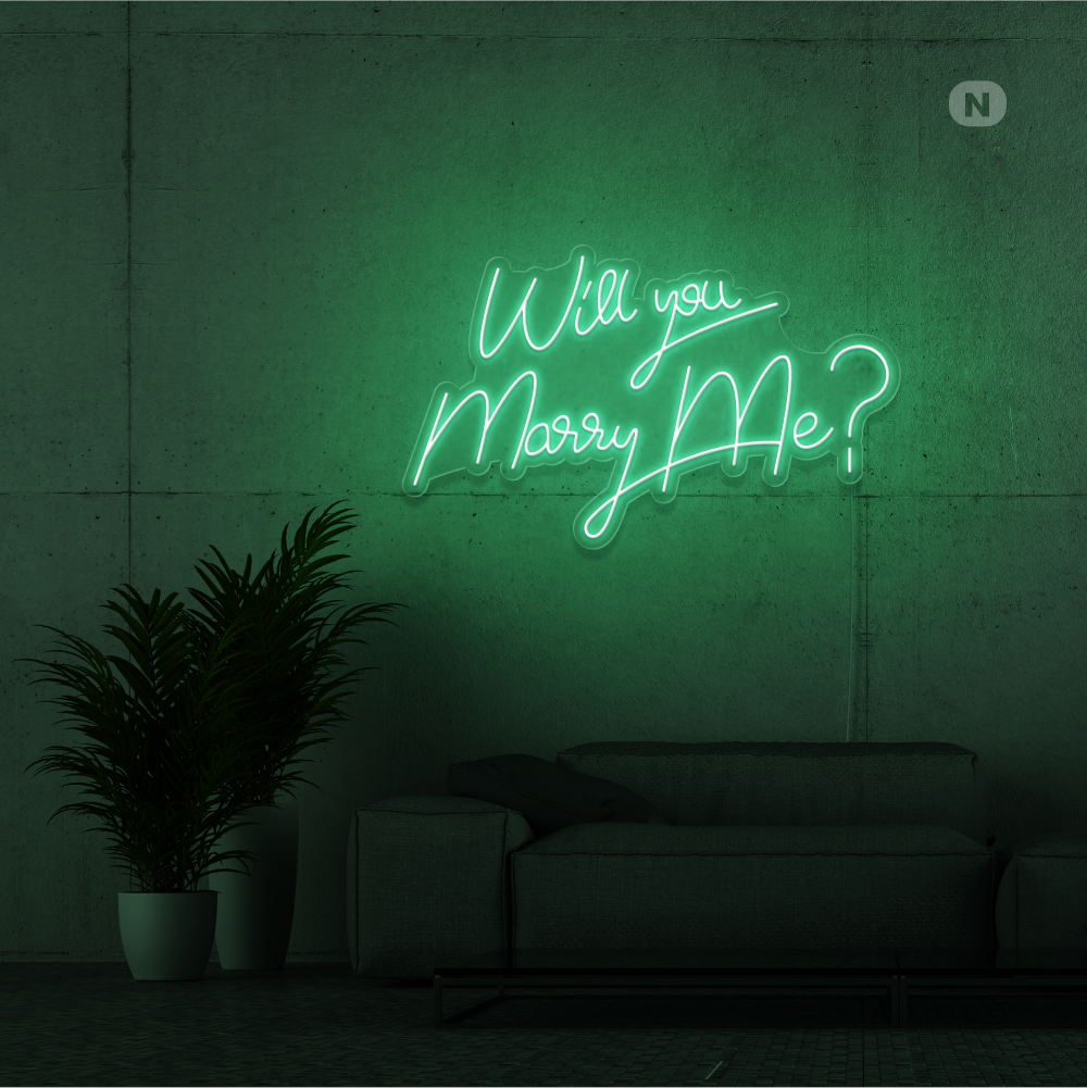 Neon Schild Will You Marry Me