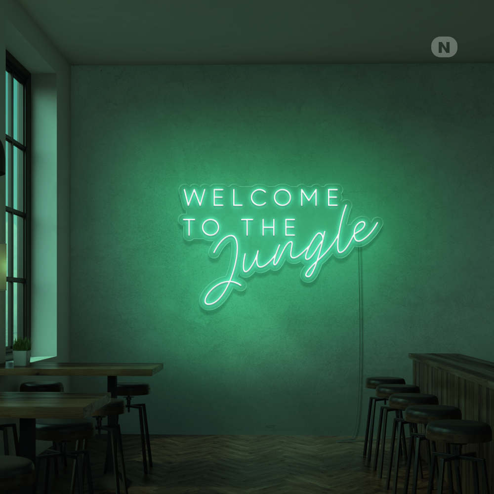 Neon Schild Welcome to the Jungle