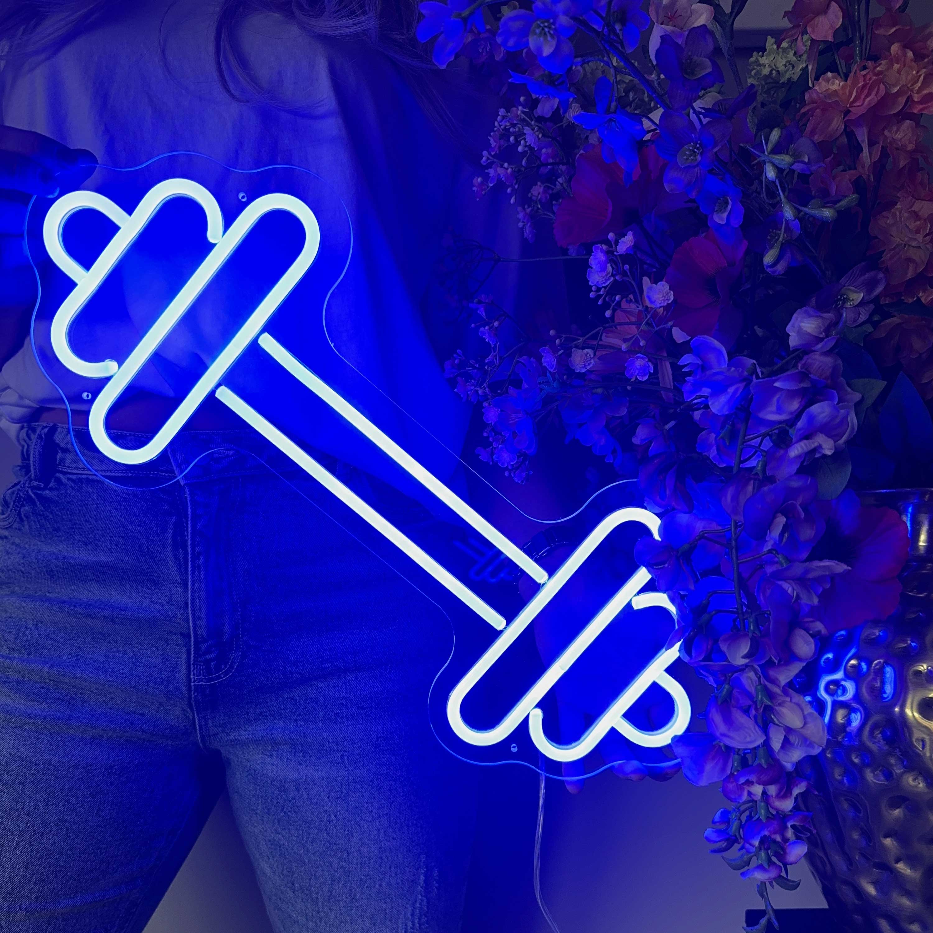 Neon Schild Kurzhantel