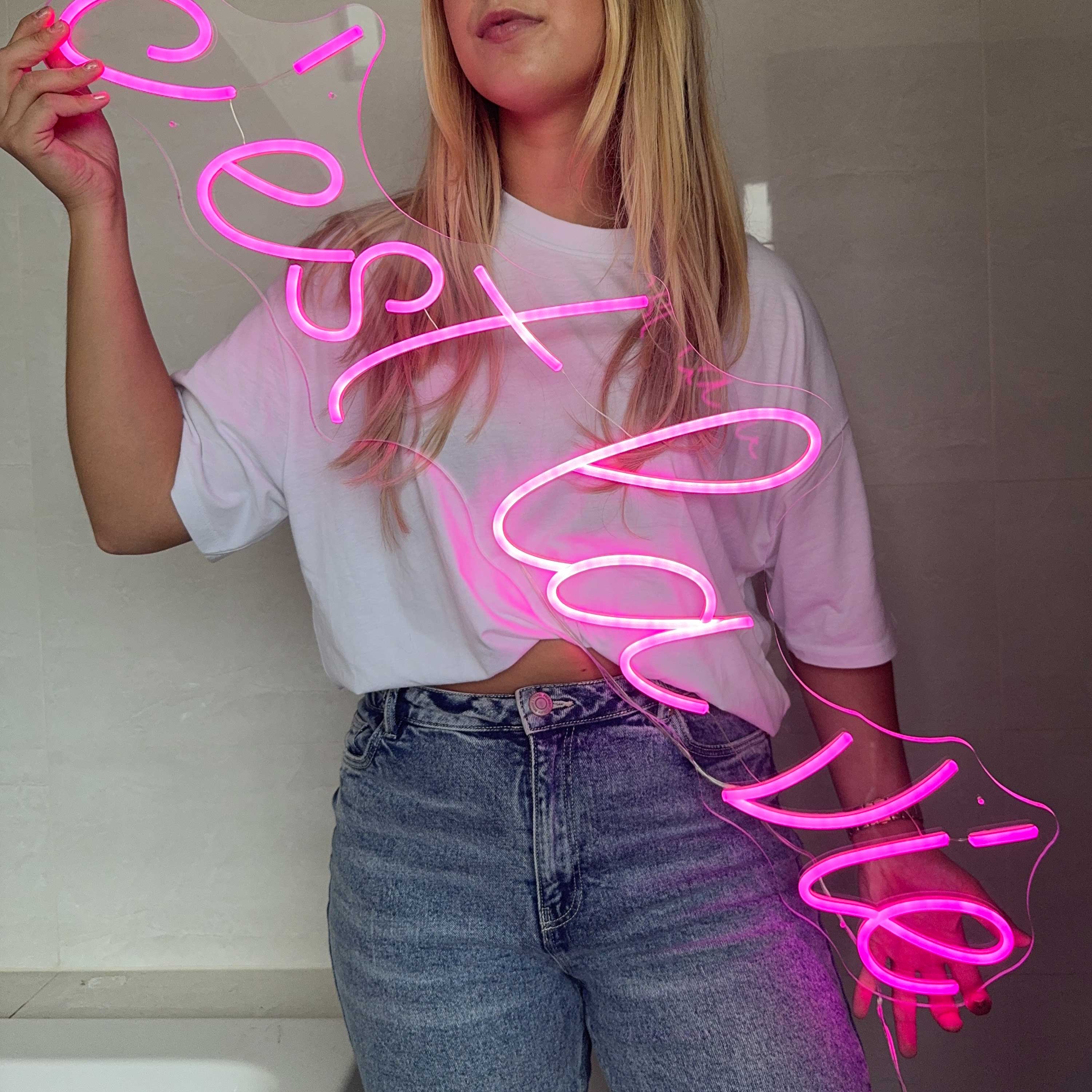 Neon Schild c'est la vie