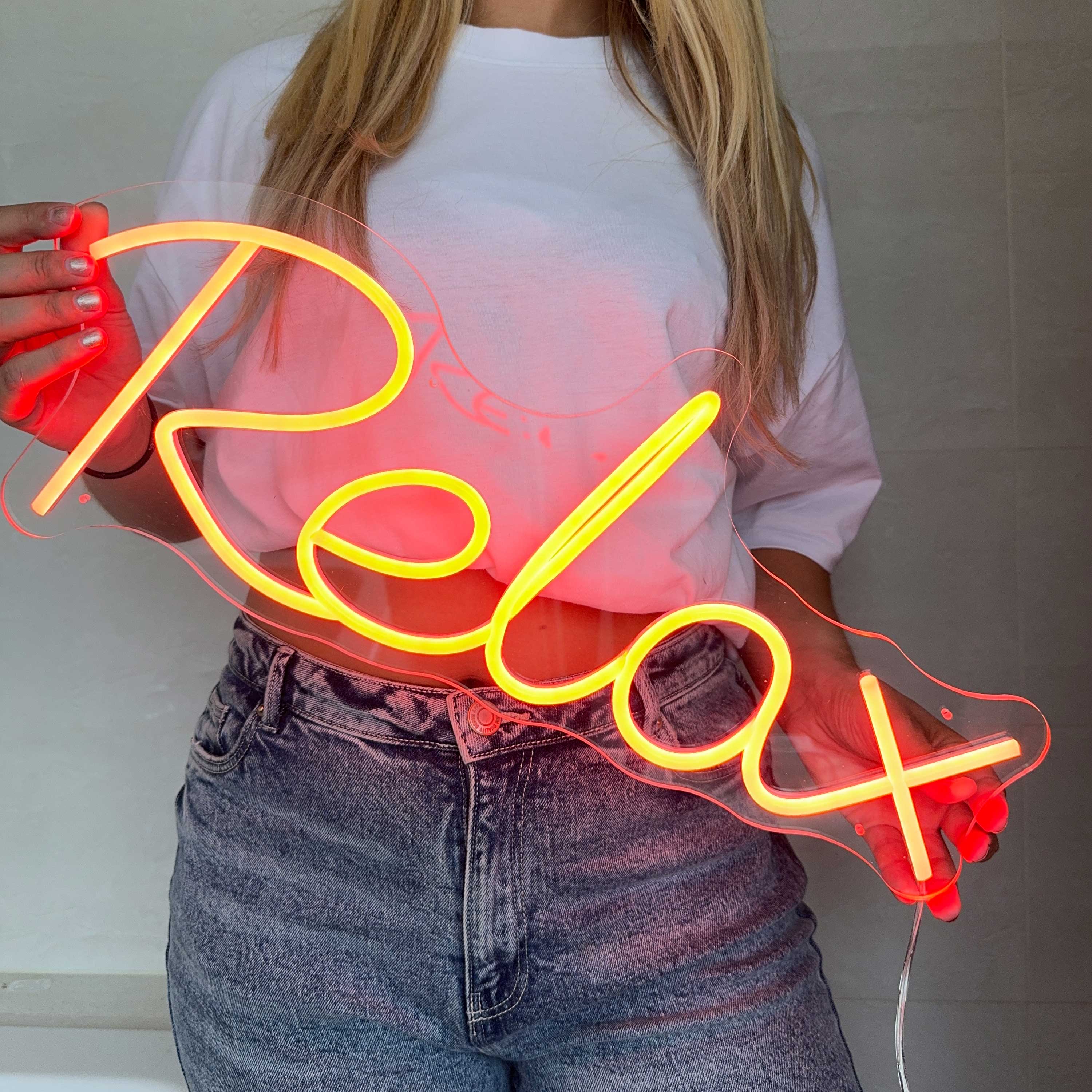 Neon Schild Relax