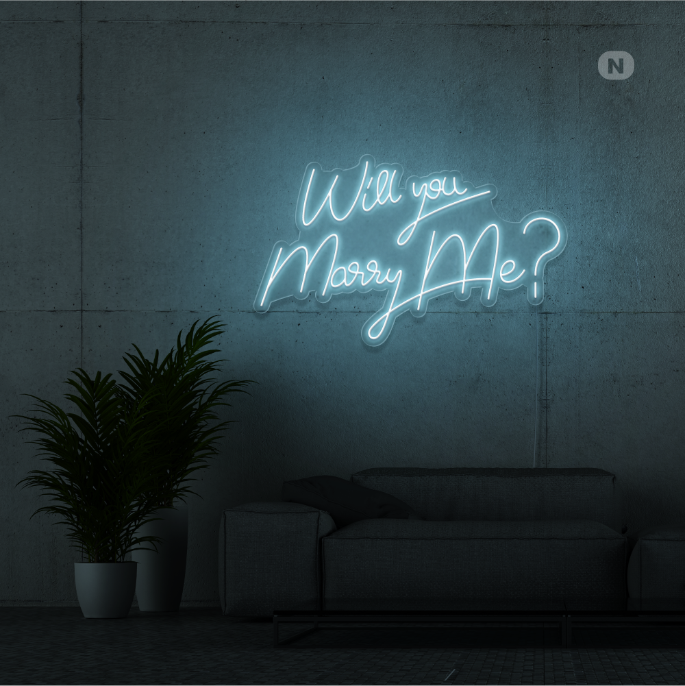 Neon Schild Will You Marry Me