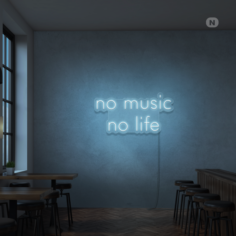 Neon Schild No Music No Life