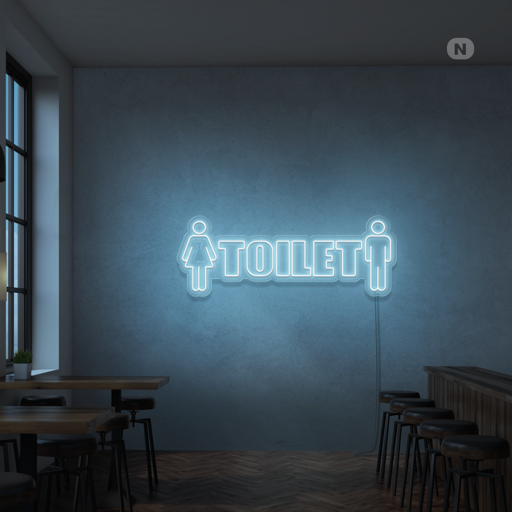 Neon Schild Toilet