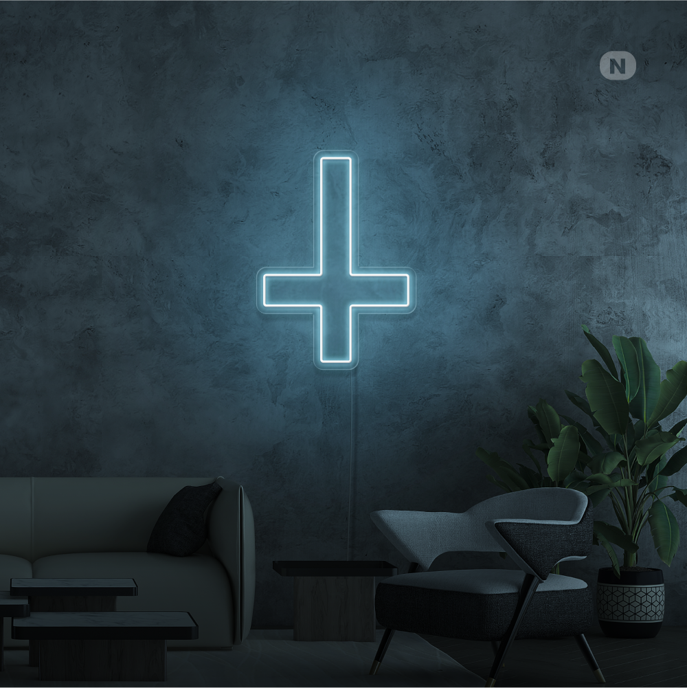 Neon Schild Gekreuzter Stern