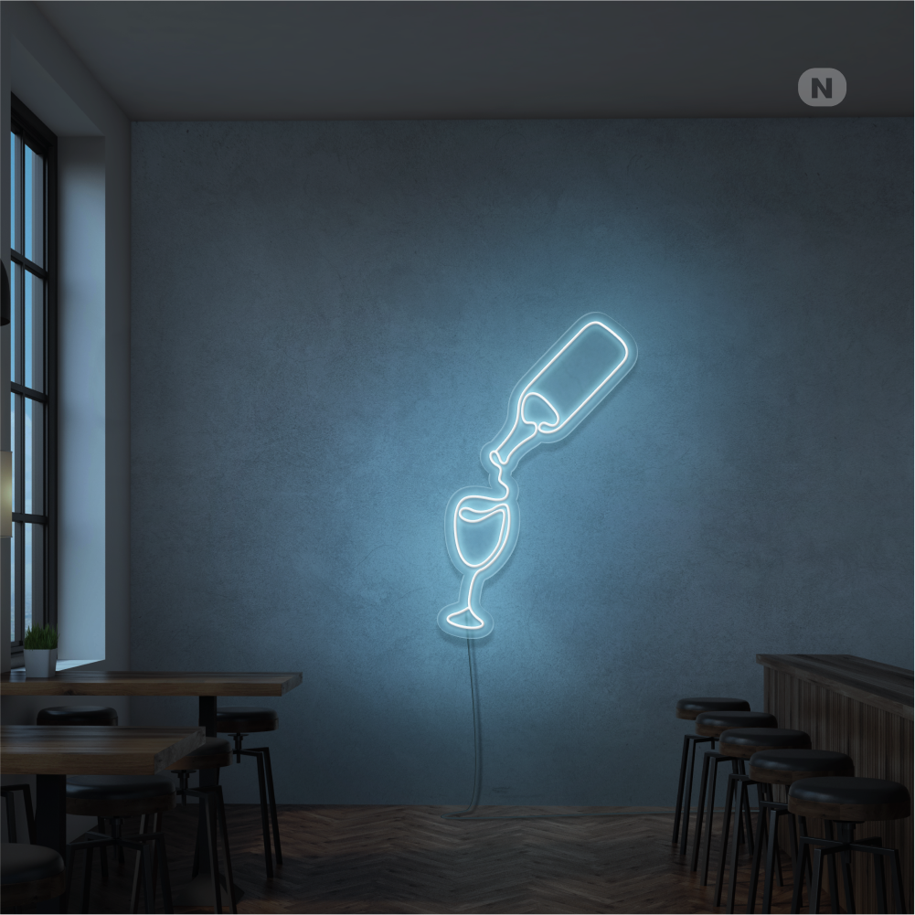 Neon Schild Weinliebhaber