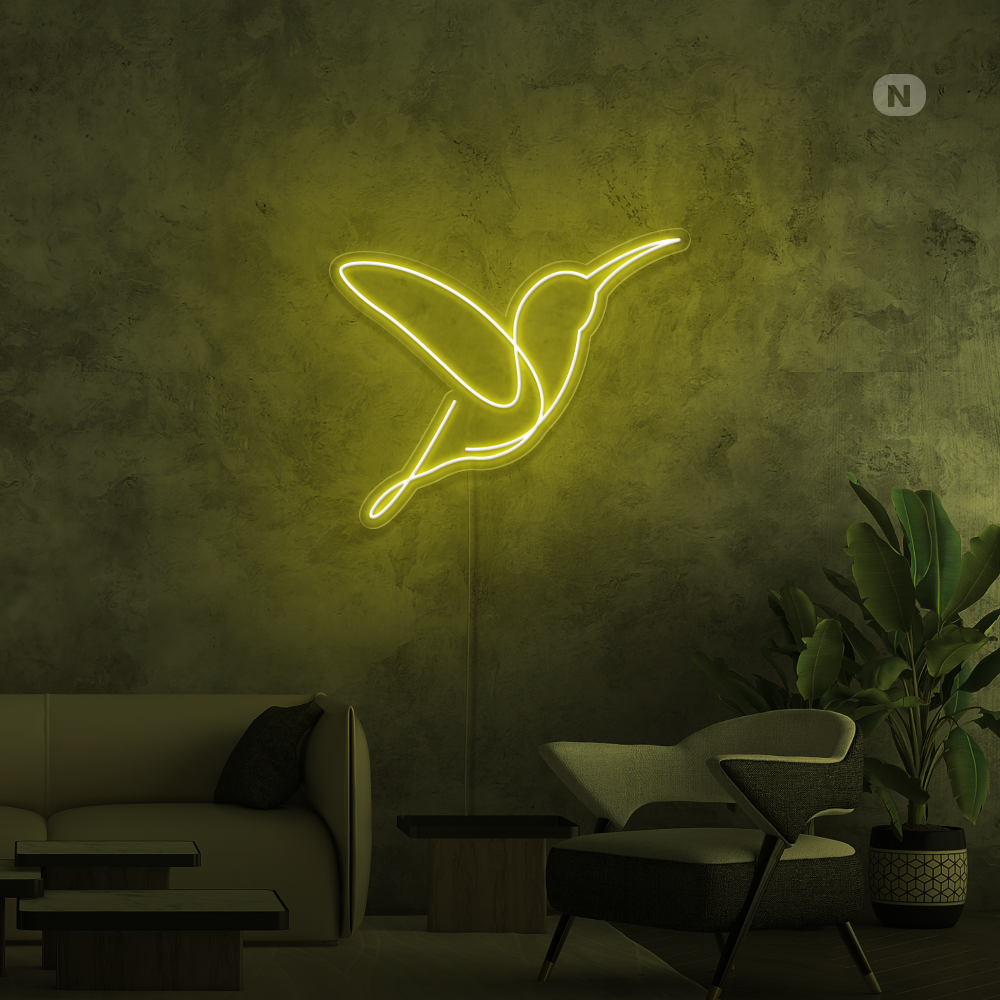 Neon Schild Künstlerischer Vogel