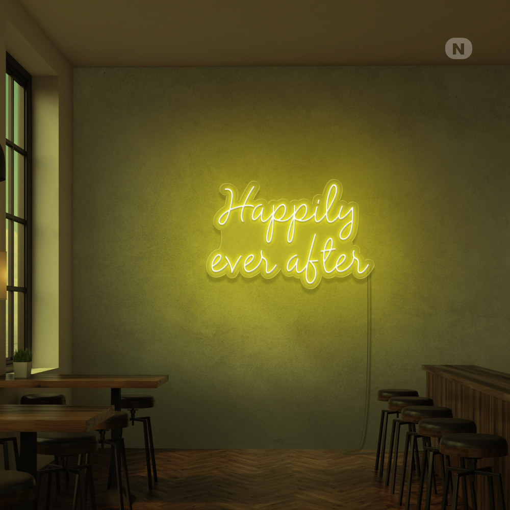 Neon Schild Happily ever after