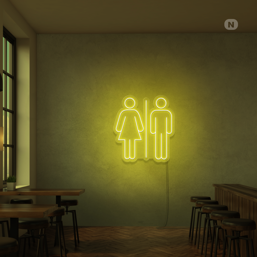 Neon Schild Toilet