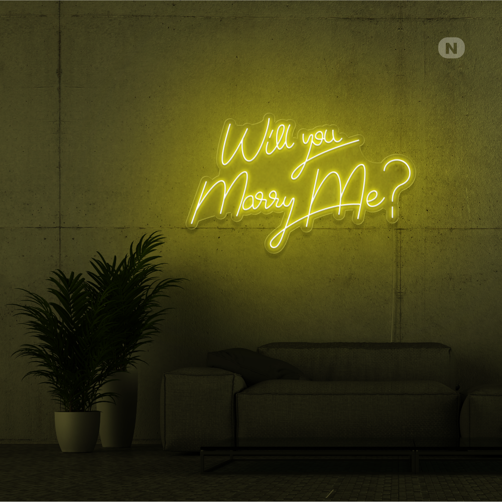 Neon Schild Will You Marry Me