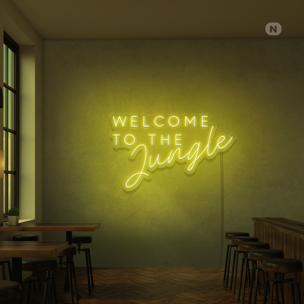 Neon Schild Welcome to the Jungle