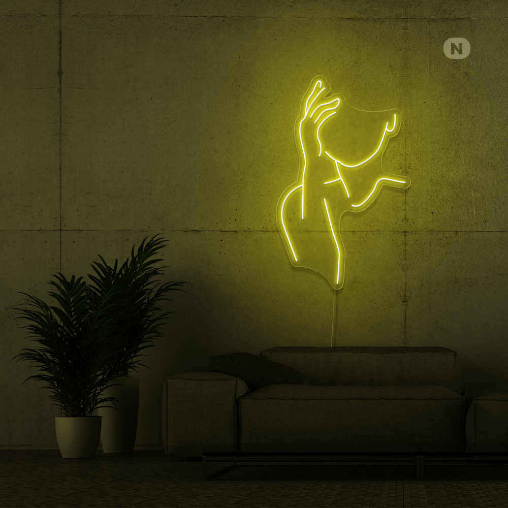 Neon Schild Verführerisches Gesicht