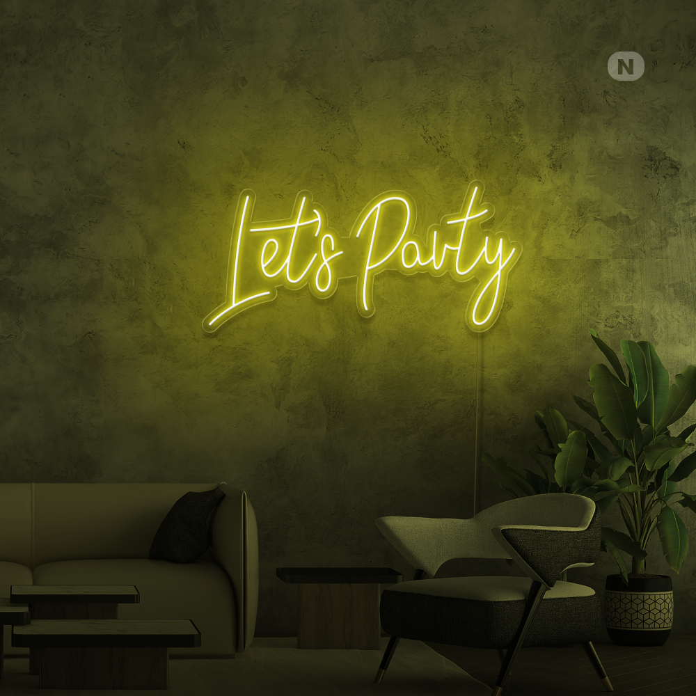 Neon Schild Lets Party