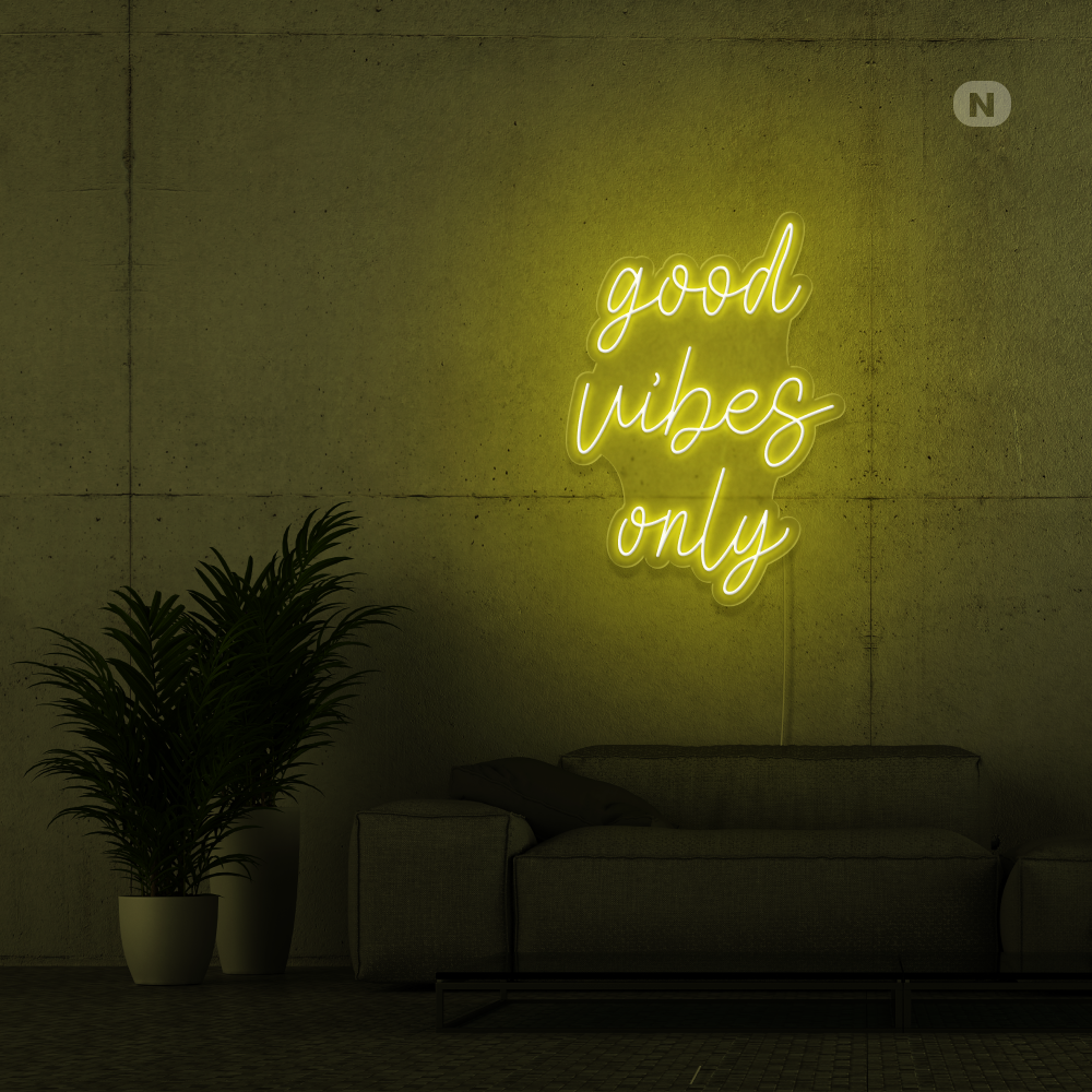 Neon Schild Good Vibes Only
