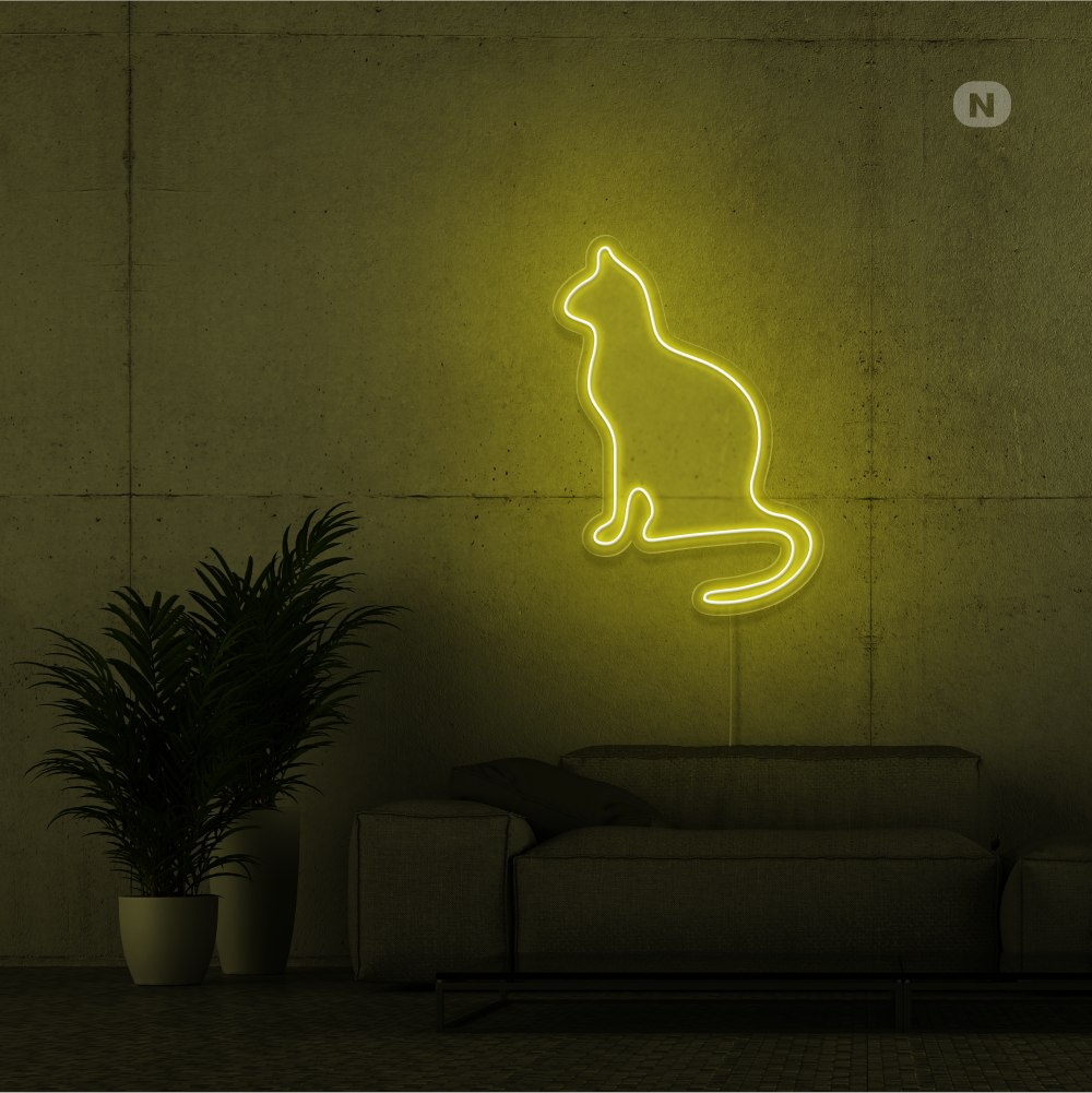 Neon Schild Katze