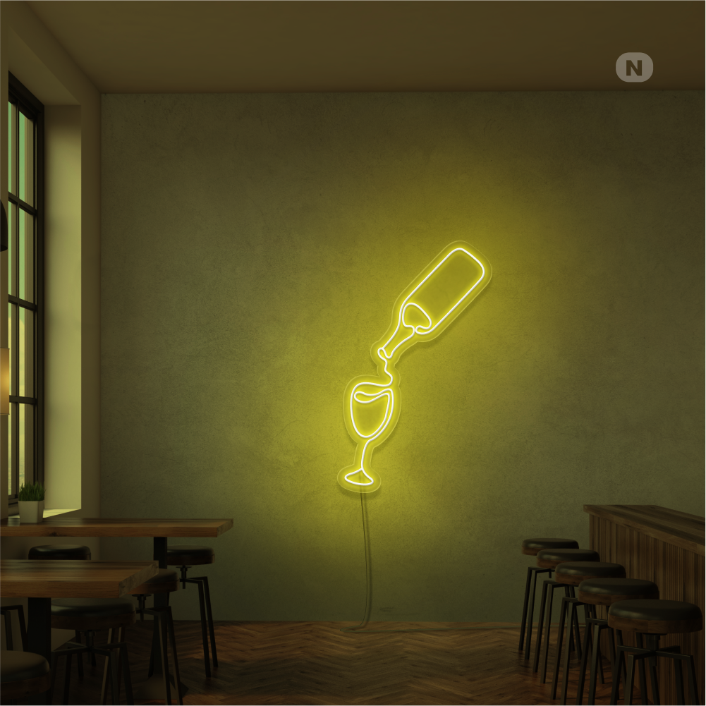 Neon Schild Weinliebhaber