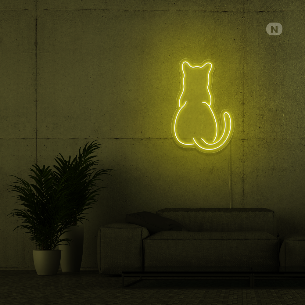 Neon Schild Katze