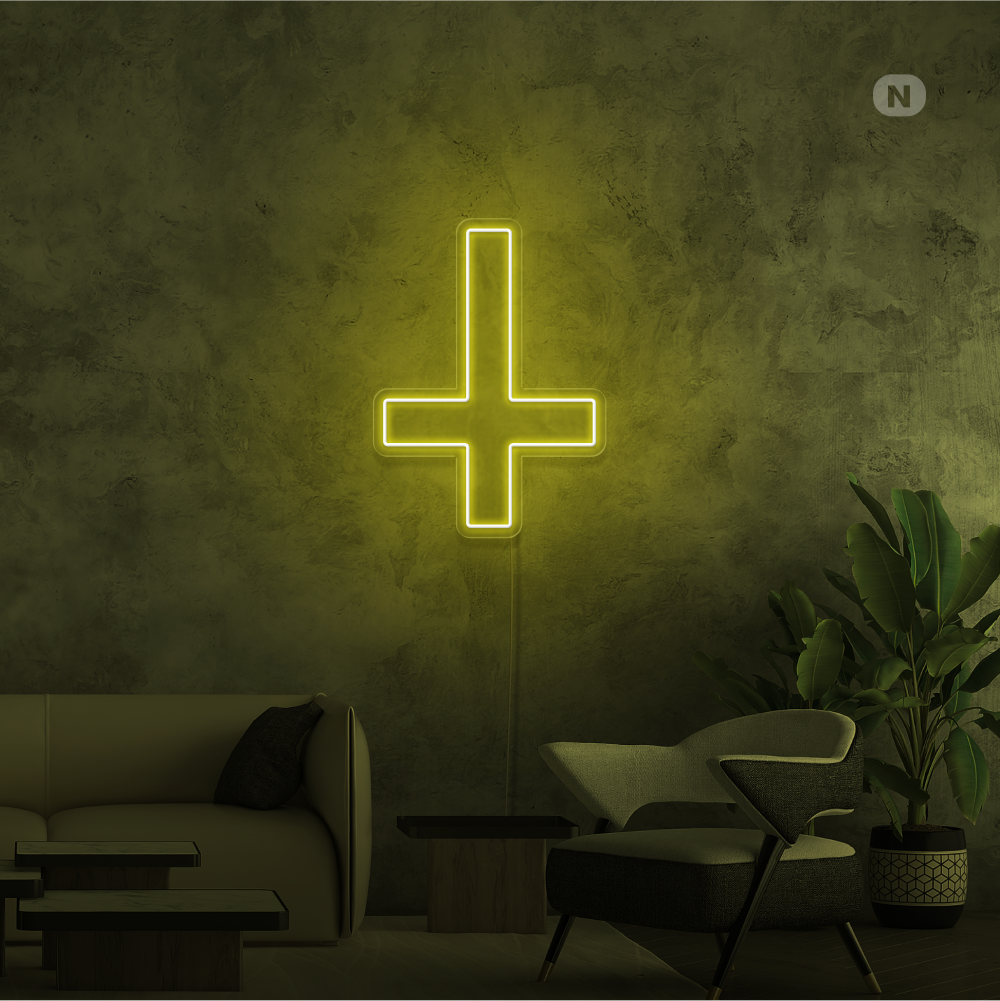 Neon Schild Gekreuzter Stern