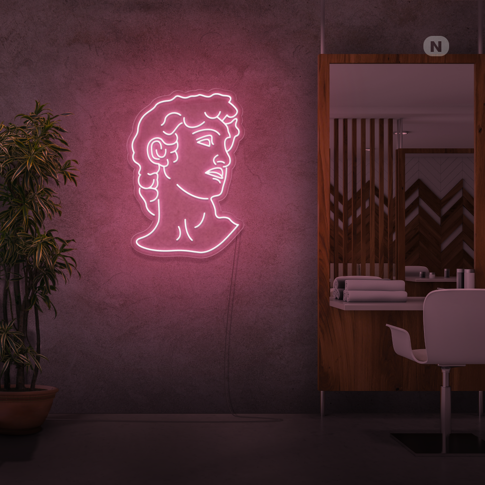 Neon Schild Michelangelos David