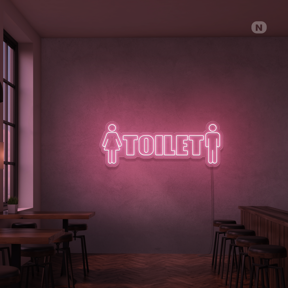 Neon Schild Toilet