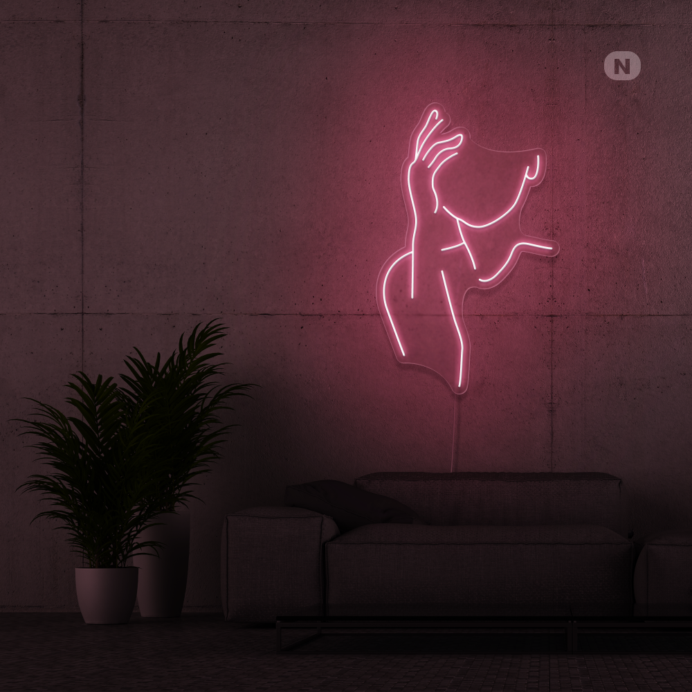 Neon Schild Verführerisches Gesicht