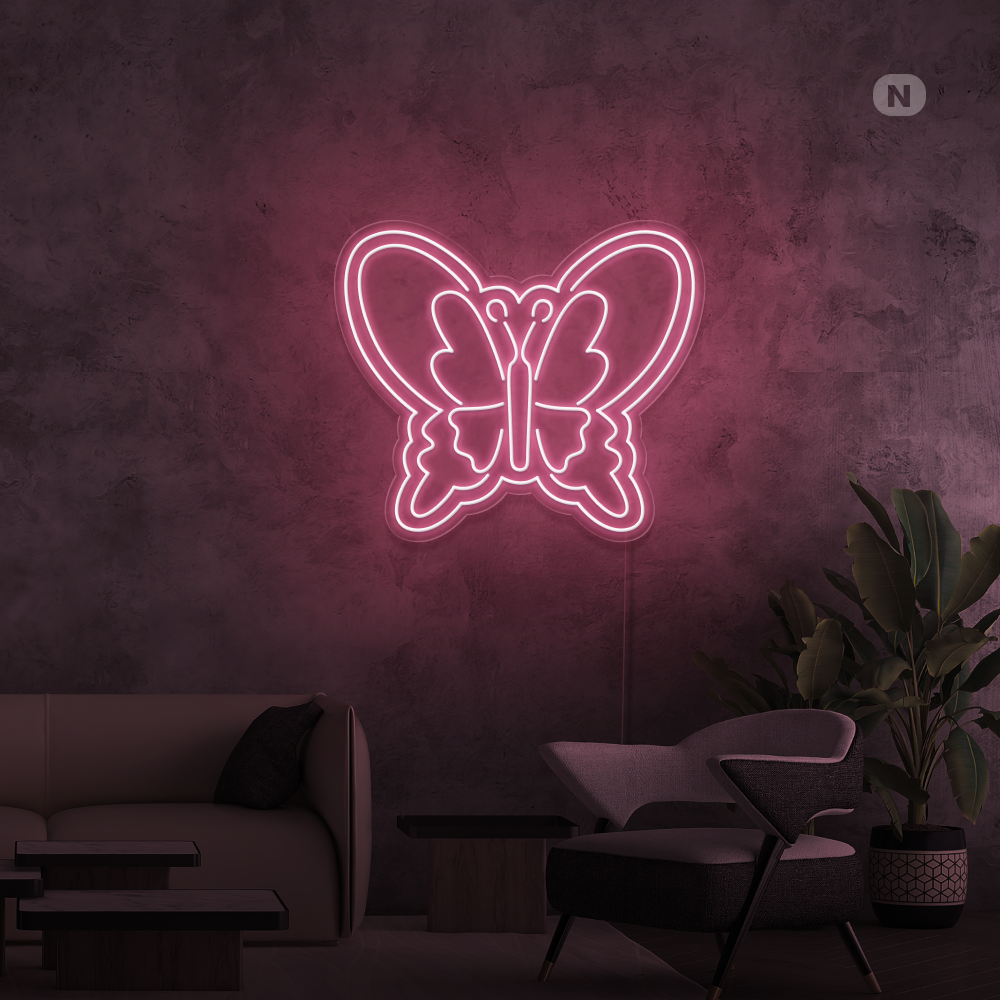 Neon Schild Schmetterling