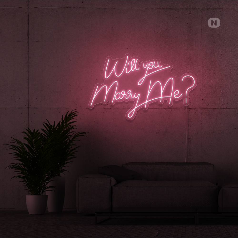 Neon Schild Will You Marry Me