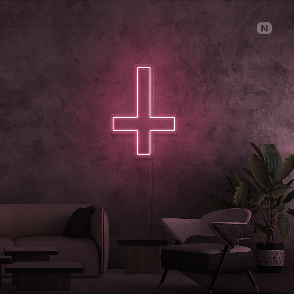 Neon Schild Gekreuzter Stern