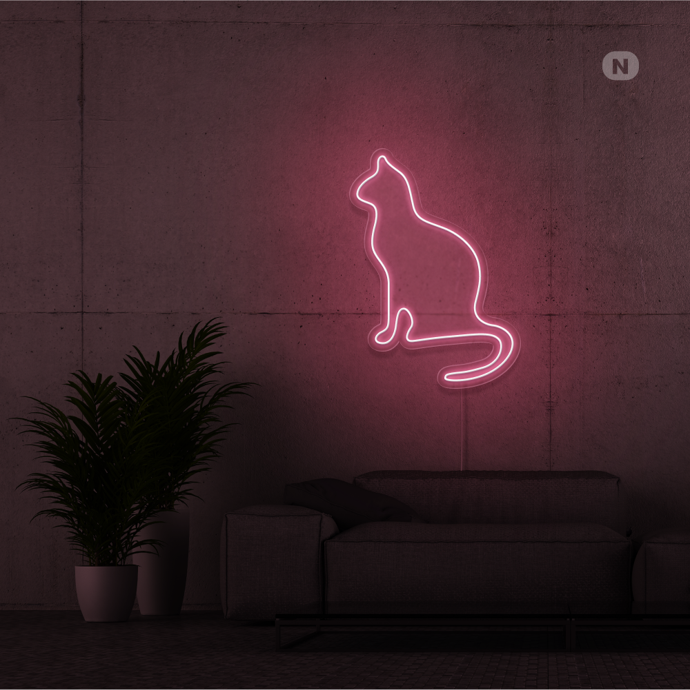 Neon Schild Katze