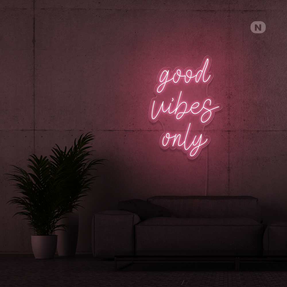 Neon Schild Good Vibes Only