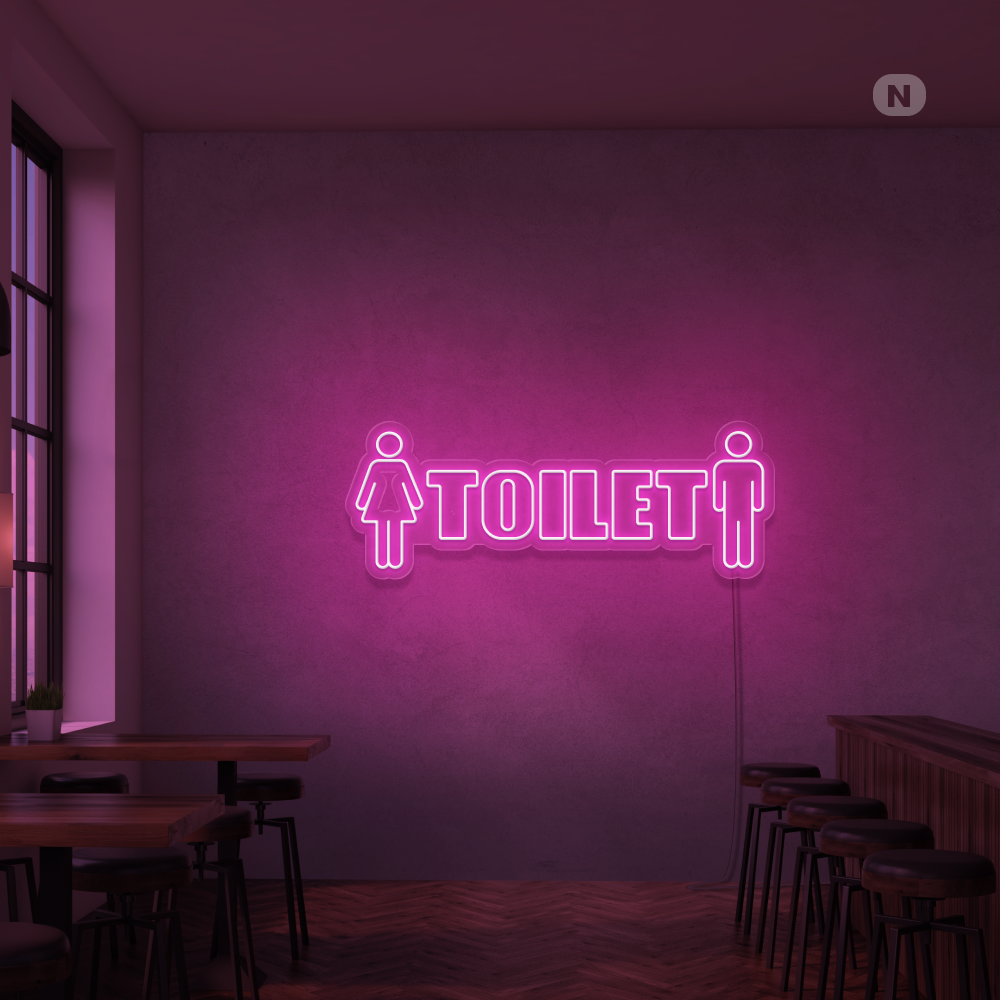 Neon Schild Toilet