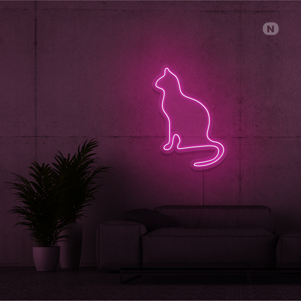 Neon Schild Katze