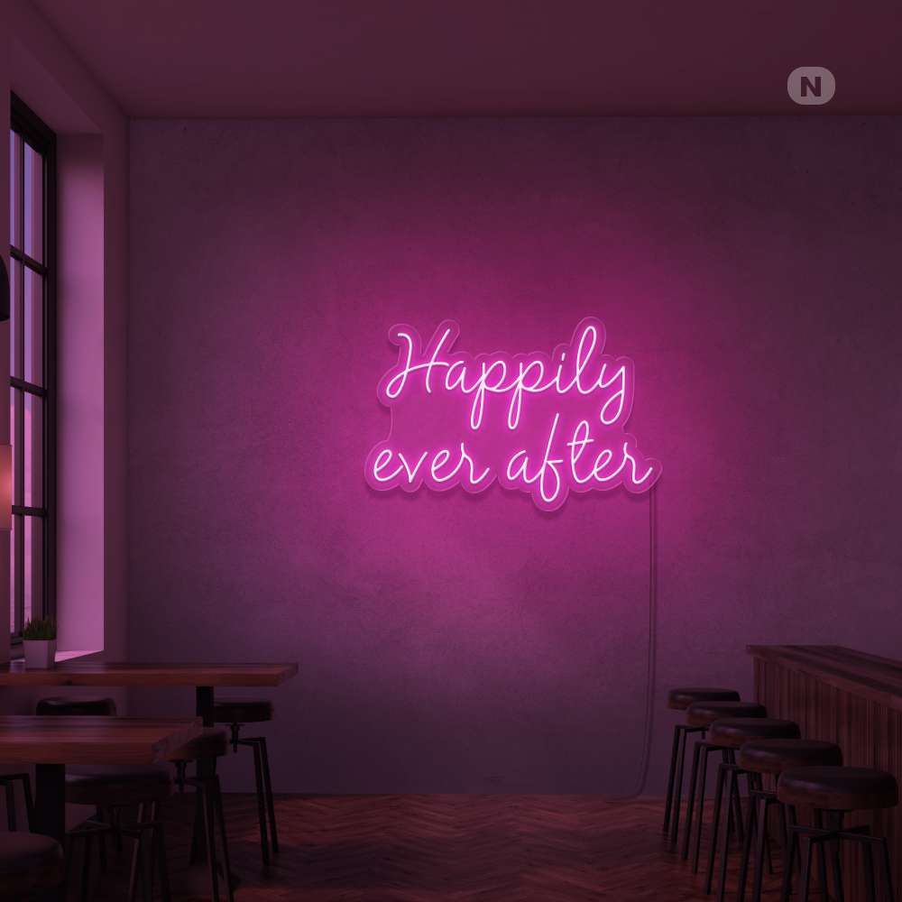 Neon Schild Happily ever after