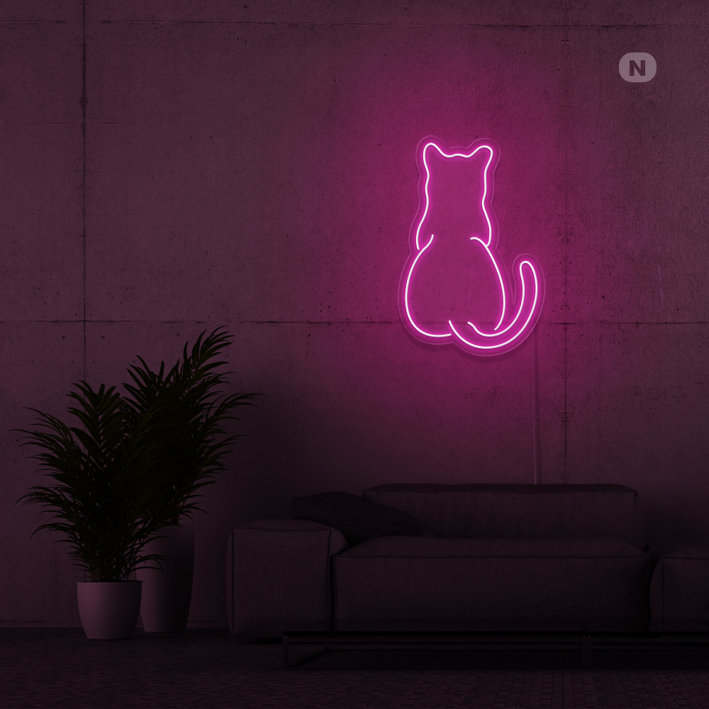Neon Schild Katze