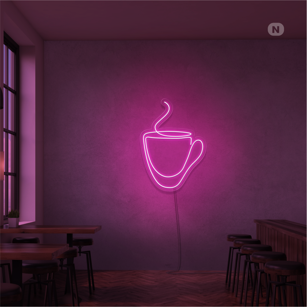 Neon Schild Kaffeebecher (RGB)