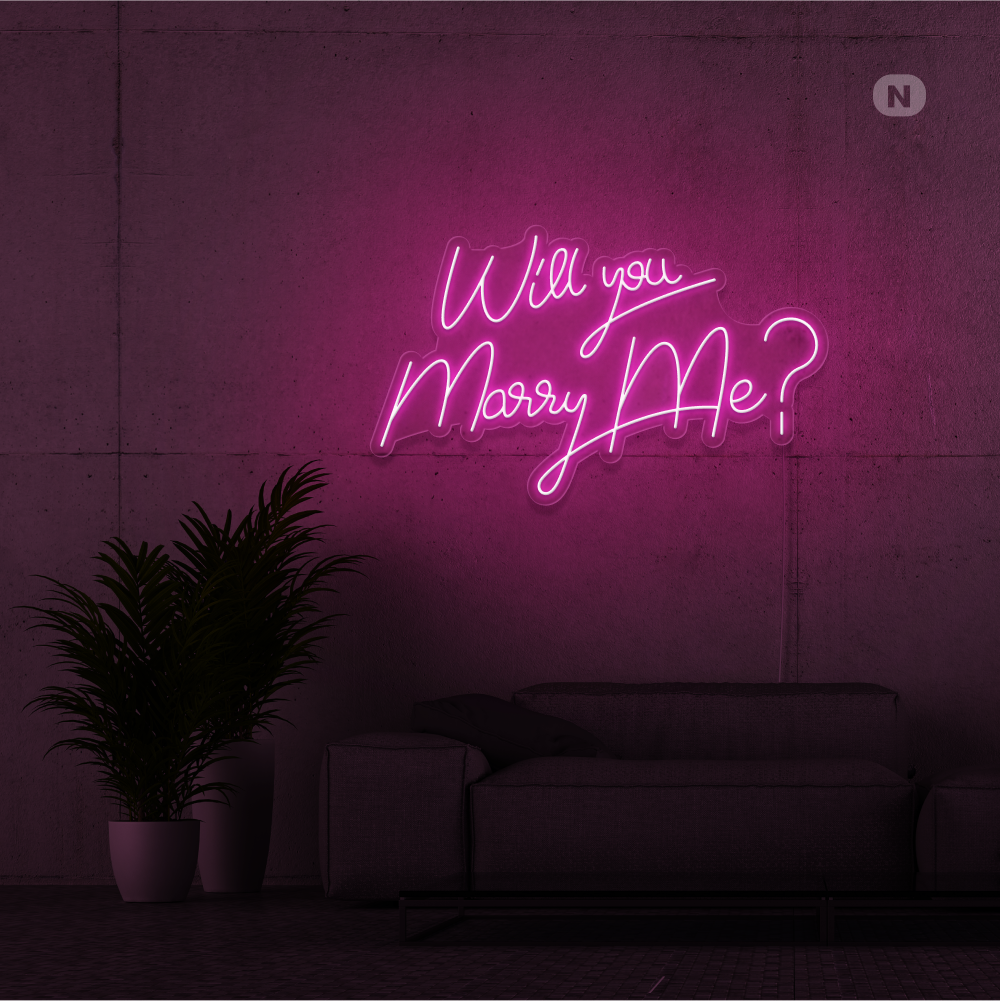 Neon Schild Will You Marry Me