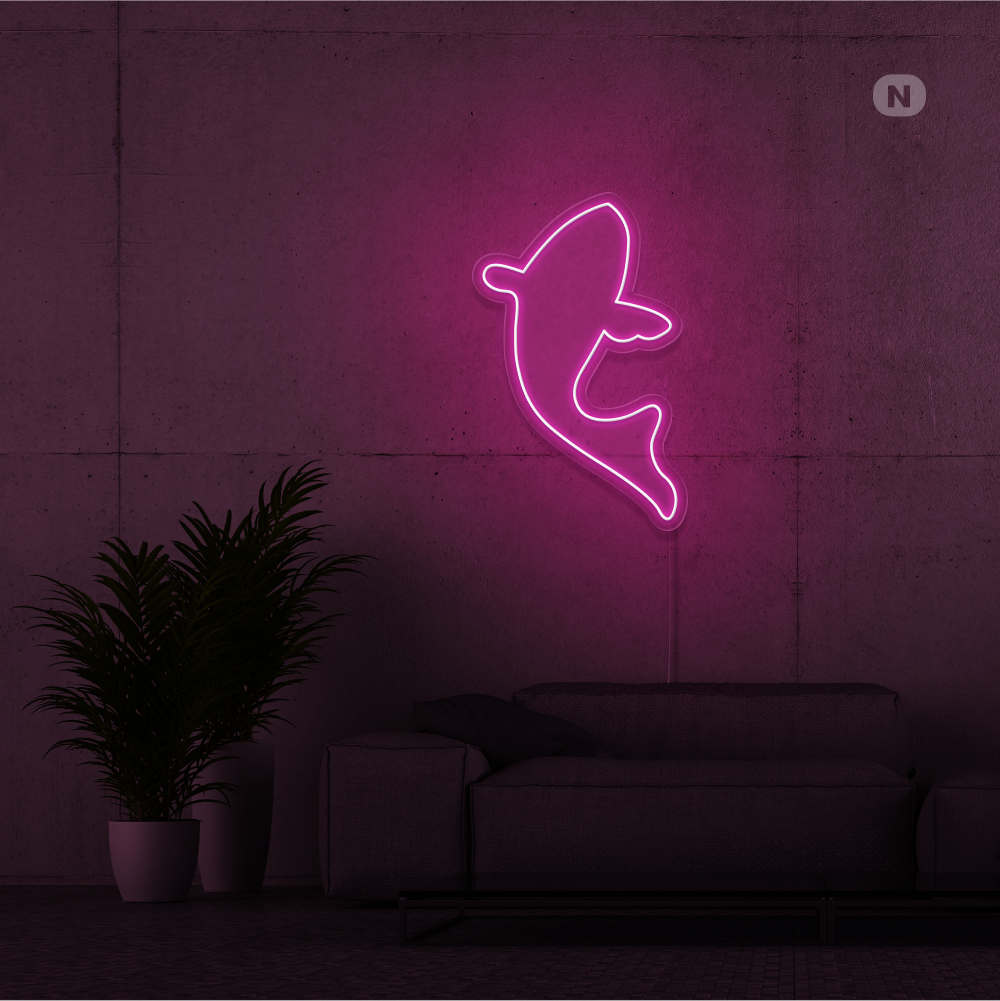 Neon Schild Fisch