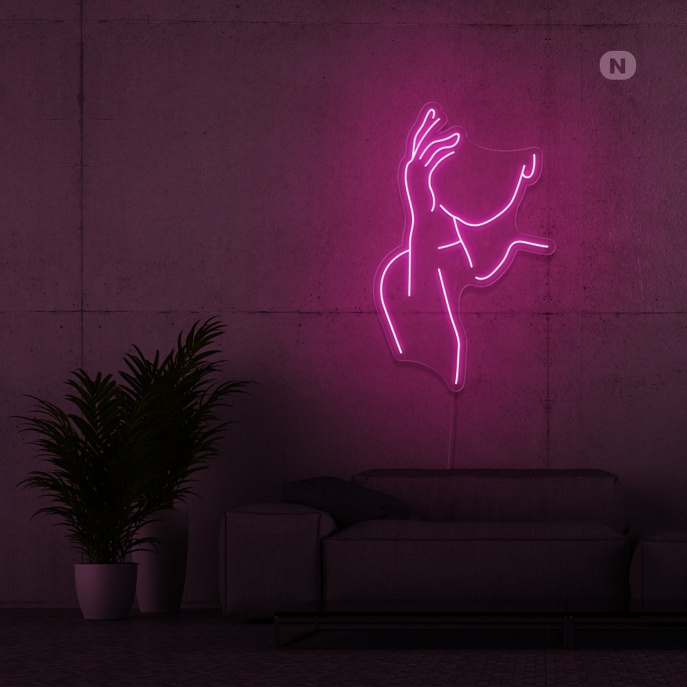 Neon Schild Verführerisches Gesicht